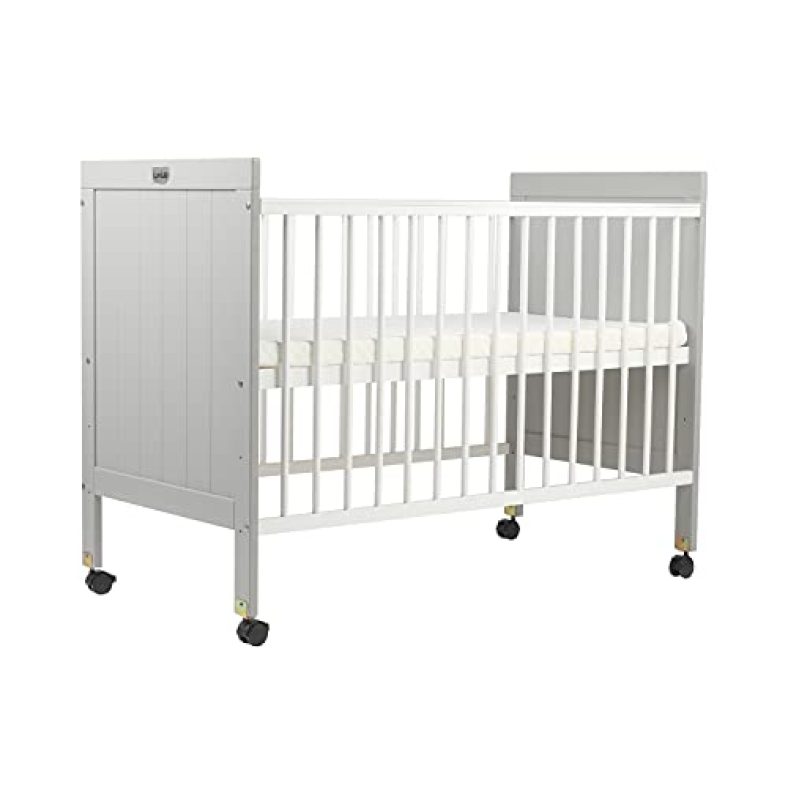 Luvlap Cot C-75 Wooden Baby Cot For Kids With Mattress, 3 Level Height Adjustment, Convertible Into Low Bed, Made Of New Zealand Pine Wood, Suitable For Newborn Babies (White)