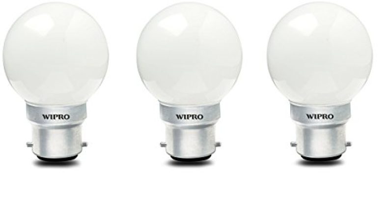 Wipro Safelite B22D 0.5-Watt Led Night Bulb (White , N10001, Pack Of 3)
