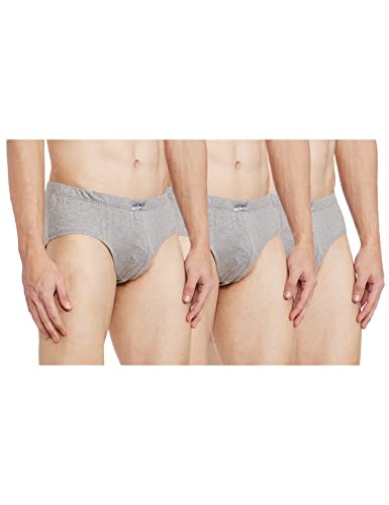 Jockey Men’S Super Combed Cotton Poco Briefs With Durable Concealed Waistband (Pack Of 3) 8035_Grey Melange_L