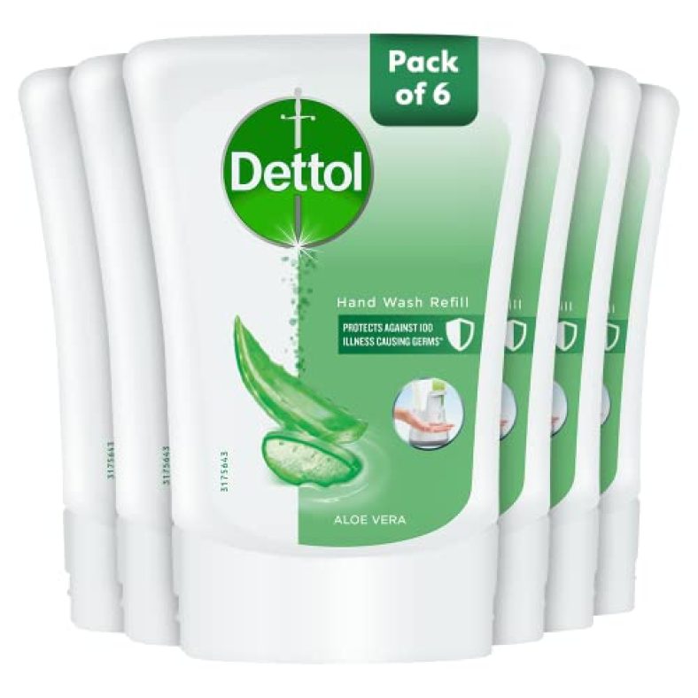 Dettol No Touch Aloe Vera Handwash Refill, 250Ml, Pack Of 6