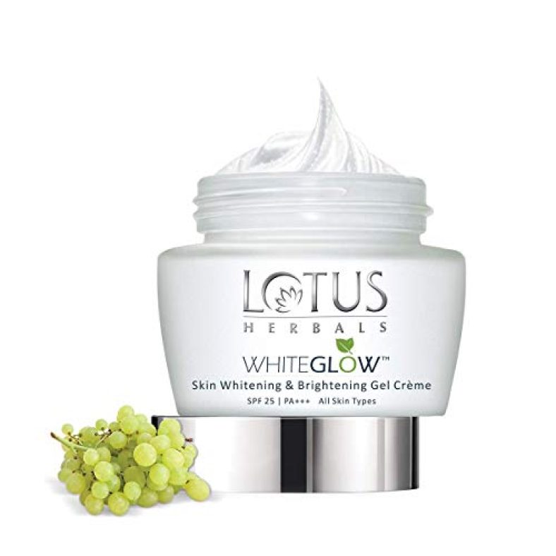 Lotus Herbals Whiteglow Skin Whitening And Brightening Gel  Face Cream With Spf-25, For All Skin Types, 60G