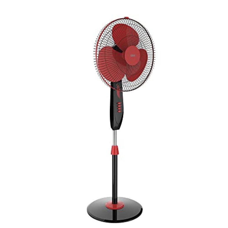Gm Livo Plus 400 Mm Ns Pedestal Fan (Red & Black)