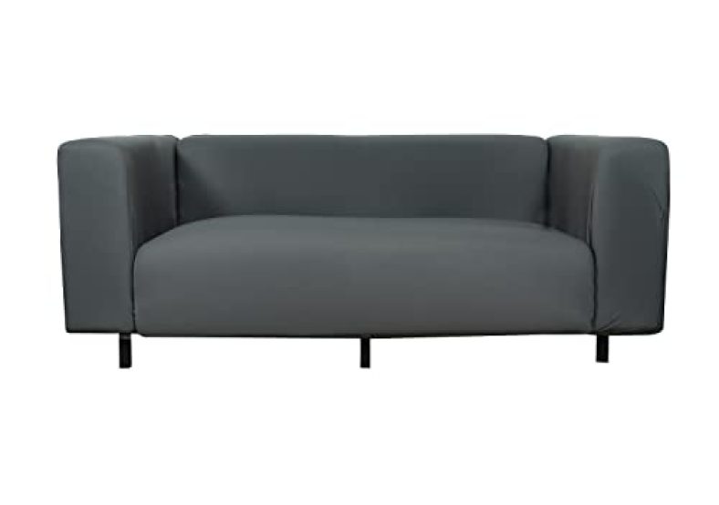 House Of Quirk Polyester Spandex Plain Sofa Cover Big Elasticity Cover Stretch Universal Sofa Slipcovers (Grey, Triple Seater)