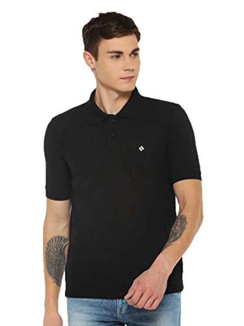 Arrow Men’S Regular Fit Polo Shirt (Ampo-161_Black Xl)
