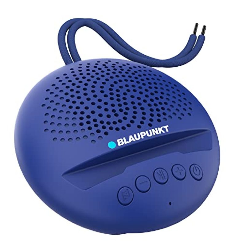 Blaupunkt Bt02 Portable Wireless Bluetooth Speaker With 5W Hd Sound, Deep Bass, Tws Function, Aux Input, Speaker With Mobile Stand & Built-In Mic For Phone Calls/Work From Home(Royal Blue)