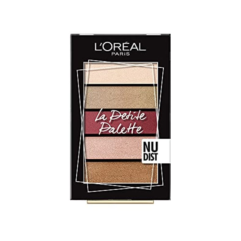 L’Oréal Paris Eyeshadow Palette, Mini-Sized, High Pigmentation, Highly Blendable Shades, La Petite, Nudist