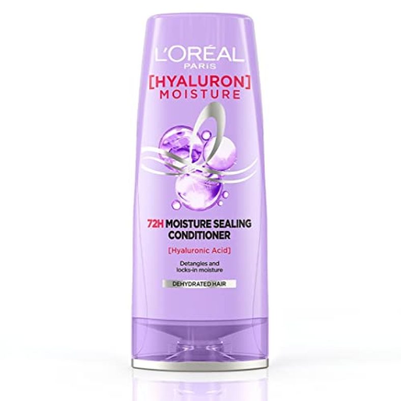 L’Oréal Paris Moisture Sealing Conditioner, With Hyaluronic Acid, For Dry & Dehydrated Hair, Adds Shine & Bounce, Hyaluron Moisture 72H, 180Ml