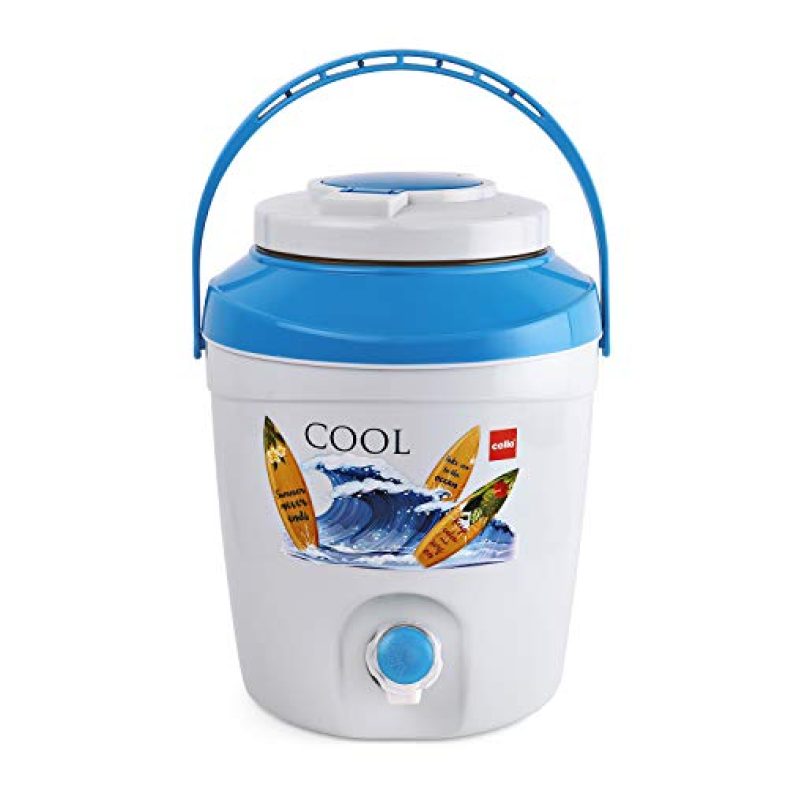 Cello Atlas Insulated Water Jug | Inner Stainless Steel Jug | Hot & Cold | Easy To Carry | 15 Litres, Blue