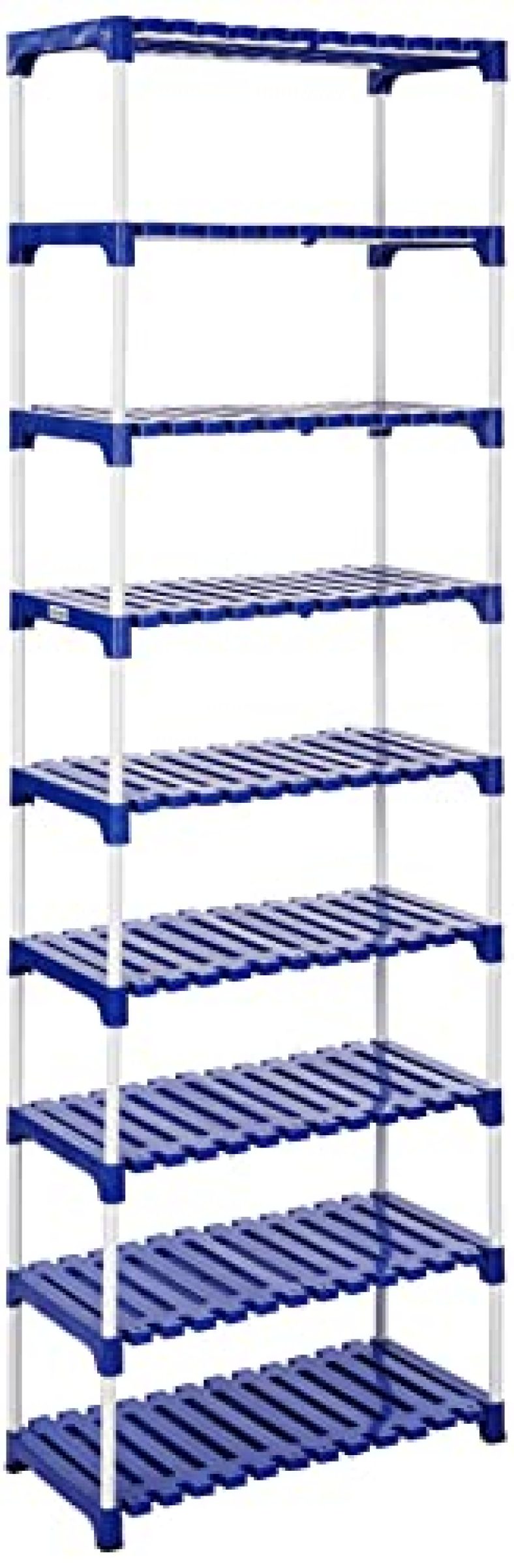 Amazon Brand – Solimo – Multipurpose Rack For Shoes And Clothes, 9 Racks, Blue