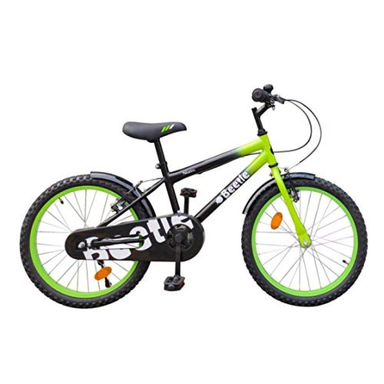 Beetle Storm 2.0, 20T Kids Cycle (20 Inches Wheel, Single Speed, Green/Black, 6 To 10 Yr Olds Unisex, 3.5 Feet To 4.5 Feet)
