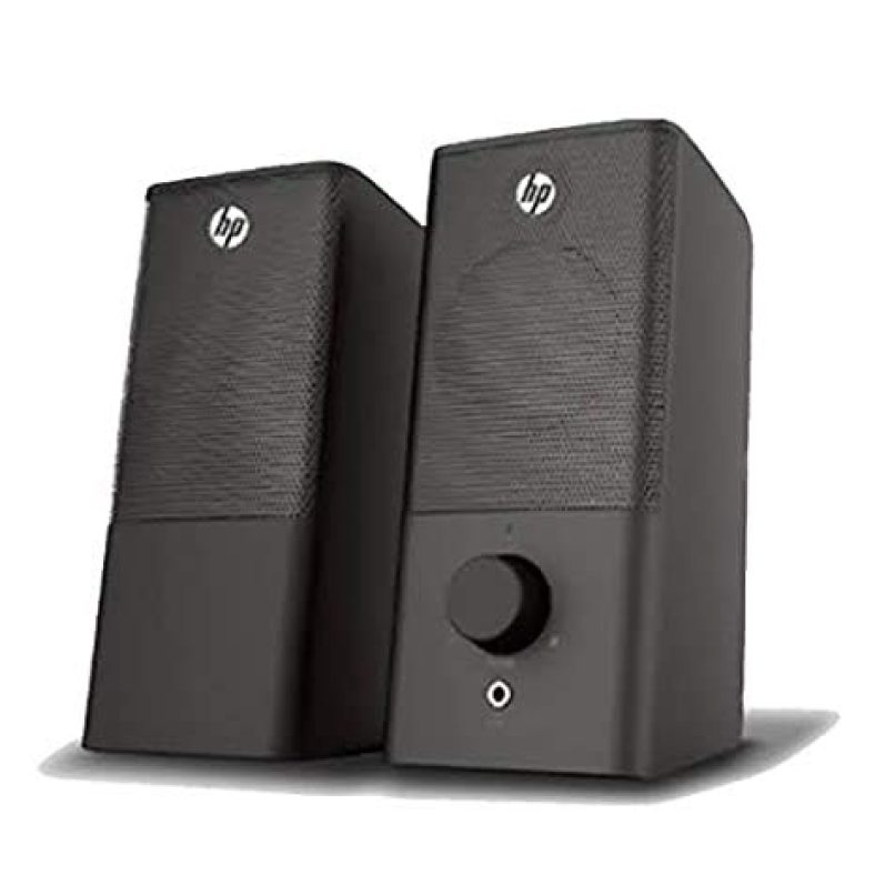 Hp Dhs-2101 2.0 Usb Portable Multimedia Wired Black Speaker With 3.5Mm Aux Connectivity, Black