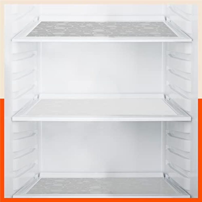 Matworks By Bathla – Vida Multipurpose Circles Texture Fridge Mats / Surface Protection Liner | Temperature Resistant, Washable & Non Slip |White & Grey Combo (45 Cm X 30 Cm 425 Gsm)