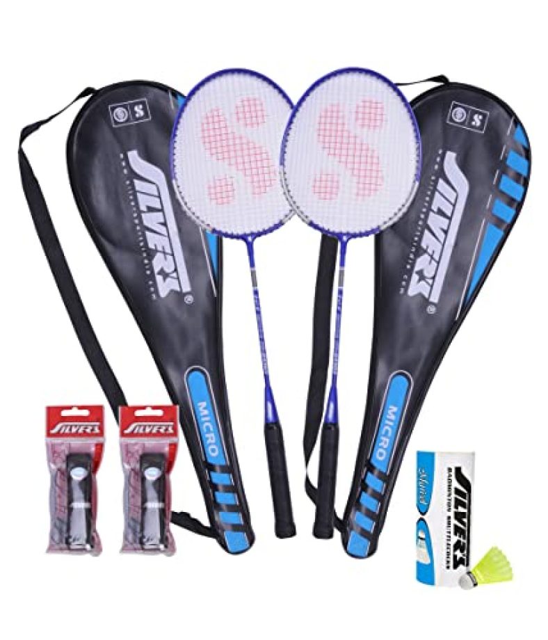 Silver’S Micro (2 Badminton Rackets With Cover, 3 Plastic Shuttlecock And 2 Pvc Grips)