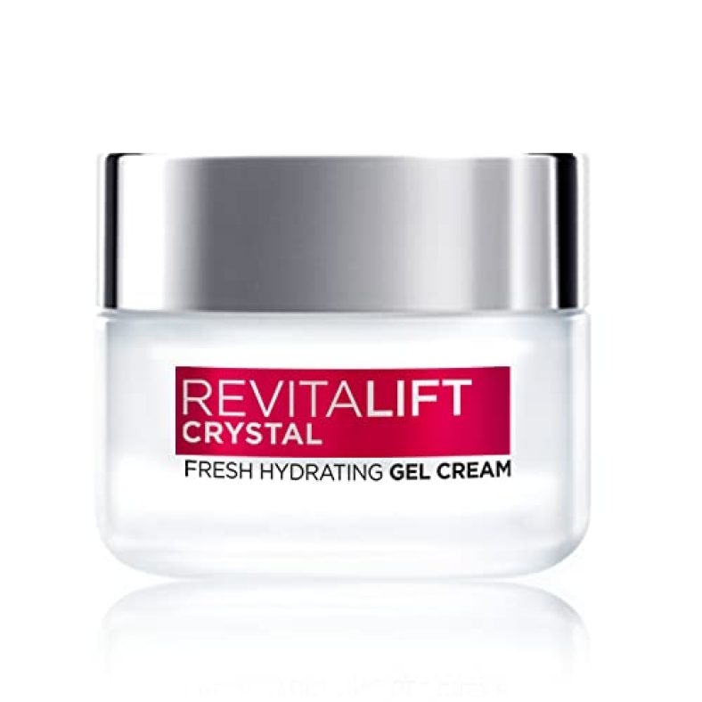 L’Oréal Paris Revitalift Crystal Fresh Hydrating Gel Cream, Oil-Free Moisturiser, With Salicylic Acid, 15Ml
