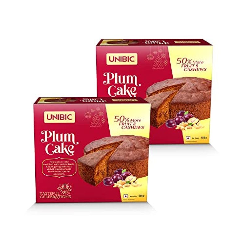 Unibic Premium Cake | Finest Plum Cake | Premium Plum Cake 600Gms (Pack Of 02)