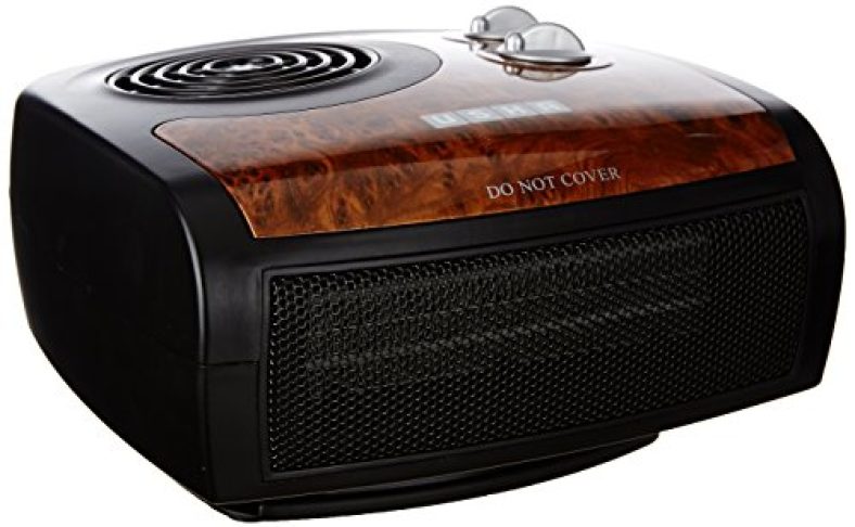 Usha 1212 Ptc With Adjustable Thermostat Fan Heater (Black/Brown, 1500-Watts).