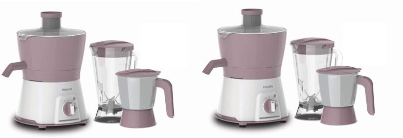Philips 7578 Pack Of 2 600 Juicer Mixer Grinder (2 Jars, Pink)