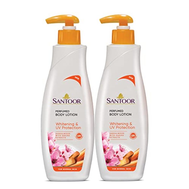 Santoor Body Lotion Whitening And Uv Protection, 250Ml (Pack Of 2)