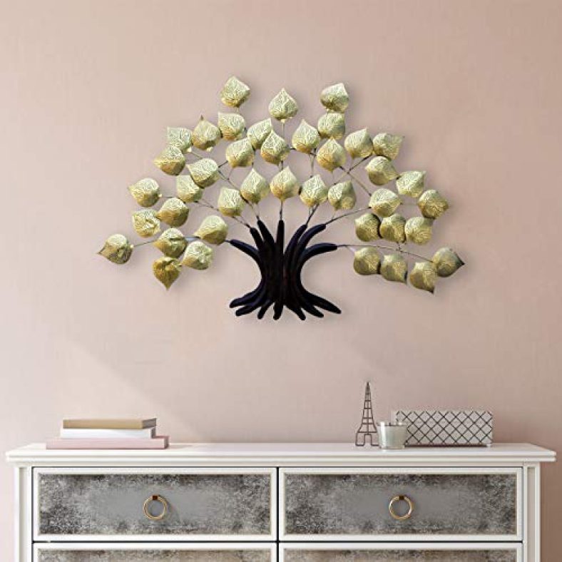 Craftter Metal Figures Wall Art Sculpture, Gold, 40 X 26.5 Inch