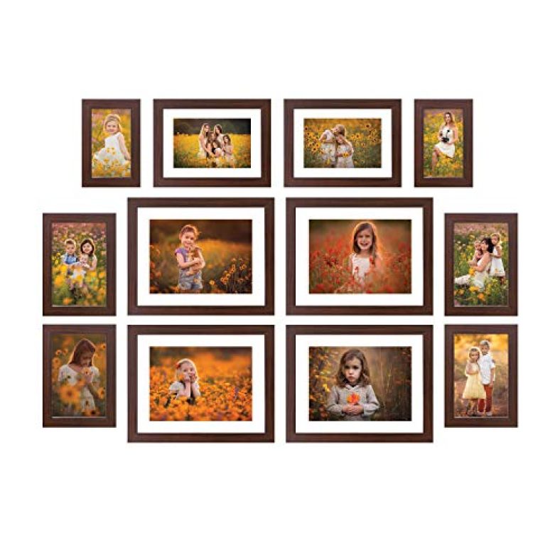 Amazon Brand – Solimo Collage Set Of 12 Brown Photo Frames ( 4 X 6 Inch- 2, 5 X 7 Inch – 4, 6 X 8 Inch – 2 & 8 X 10 Inch – 4)
