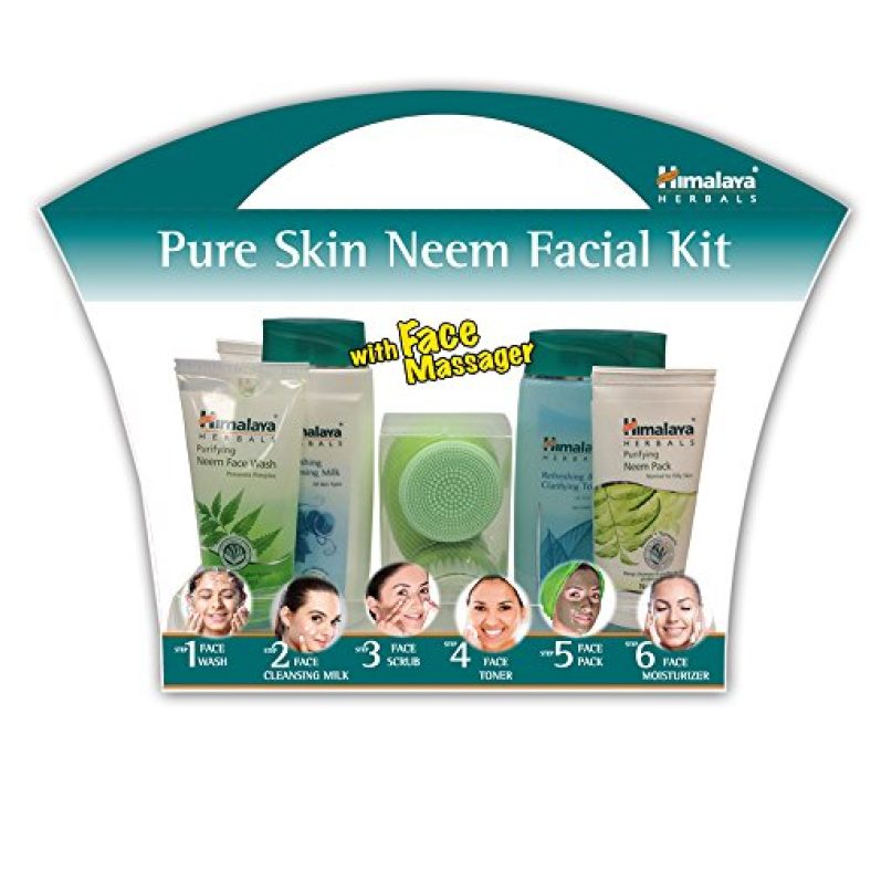 Himalaya Pure Skin Neem Facial Lotion Kit With Face Massager, 450Ml