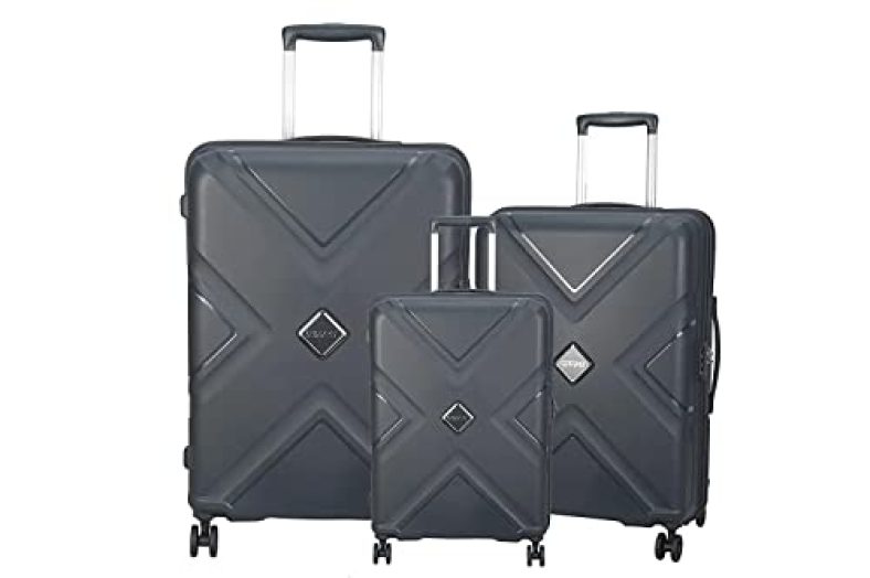 American Tourister Hard Set Of 3 Polyproplyne Set-(55+68+79) With Tsa Lock (Black)