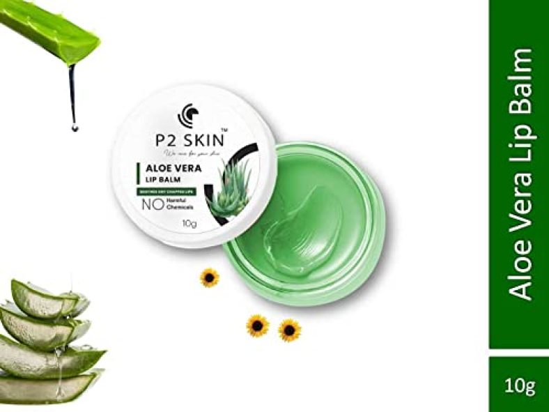 P 2 Skin Aloe Vera Lip Balm For Men And Women (10 Gram)