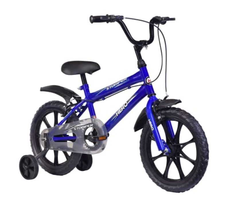 Hero Stomper 16T Steel Single Speed Junior Bmx Cycle, 12 Inch (Blue) Ideal For Unisex Youth