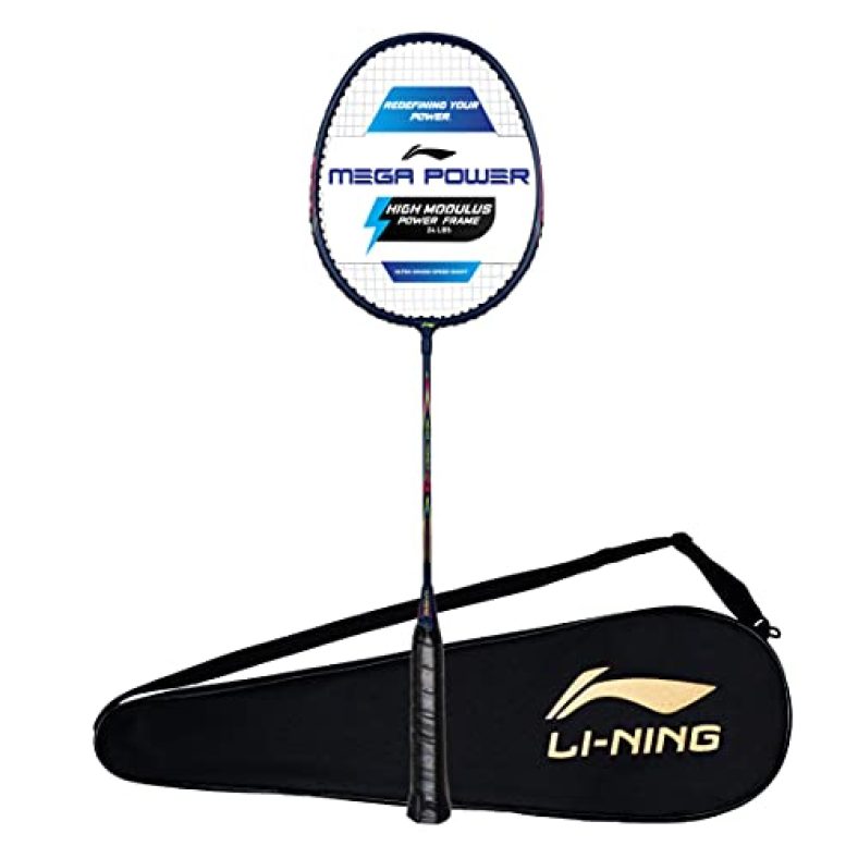 Li-Ning Mega Power 8 – (Strung ) Aluminum Badminton Racket (Navy / Pink)