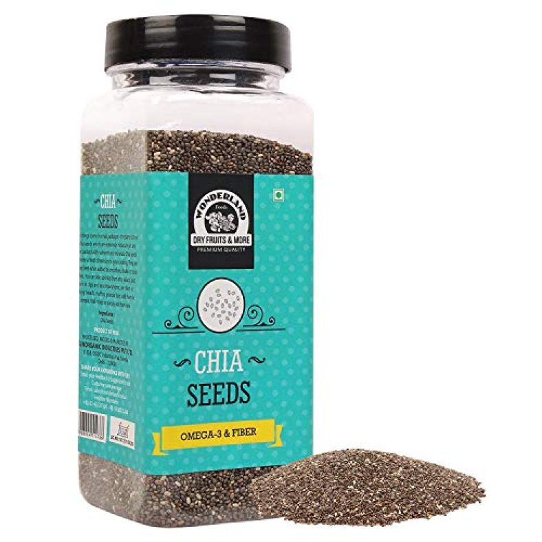 Wonderland Foods – Healthy & Roasted Chia Seeds 1Kg Jar Combo Pack (200G X 5)