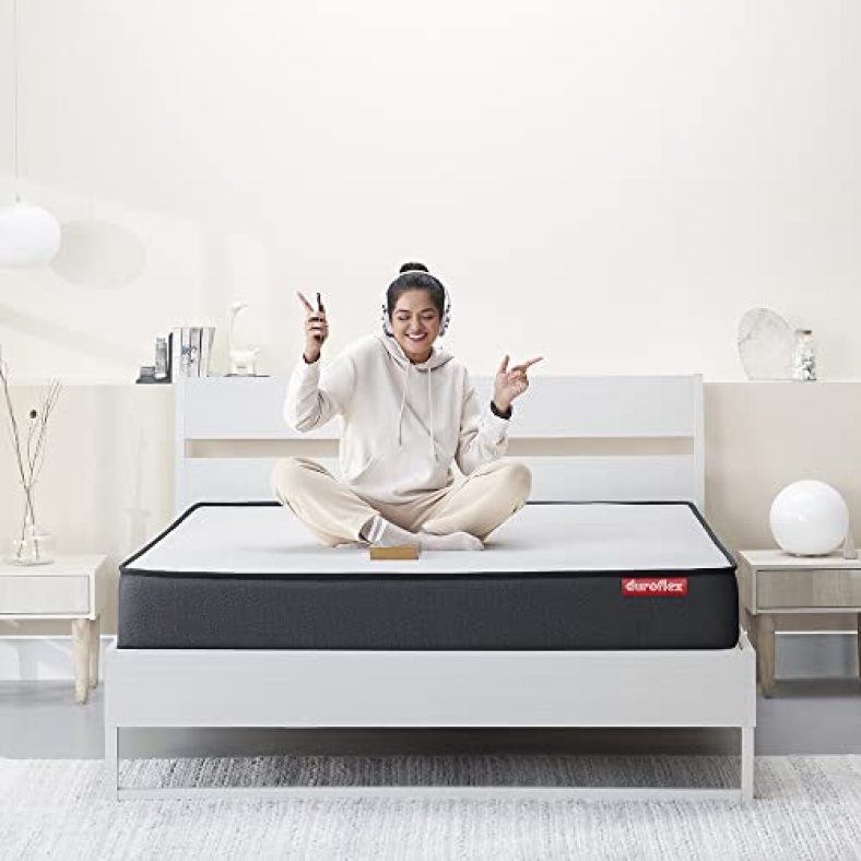 Duroflex Livein Orthopedic – Pressure Relieving, Memory Foam, Roll Pack, 6 Inch Queen Size Medium Firm Mattress With Superior Comfort And Anti Microbial Fabric (75X60X6 Inches)