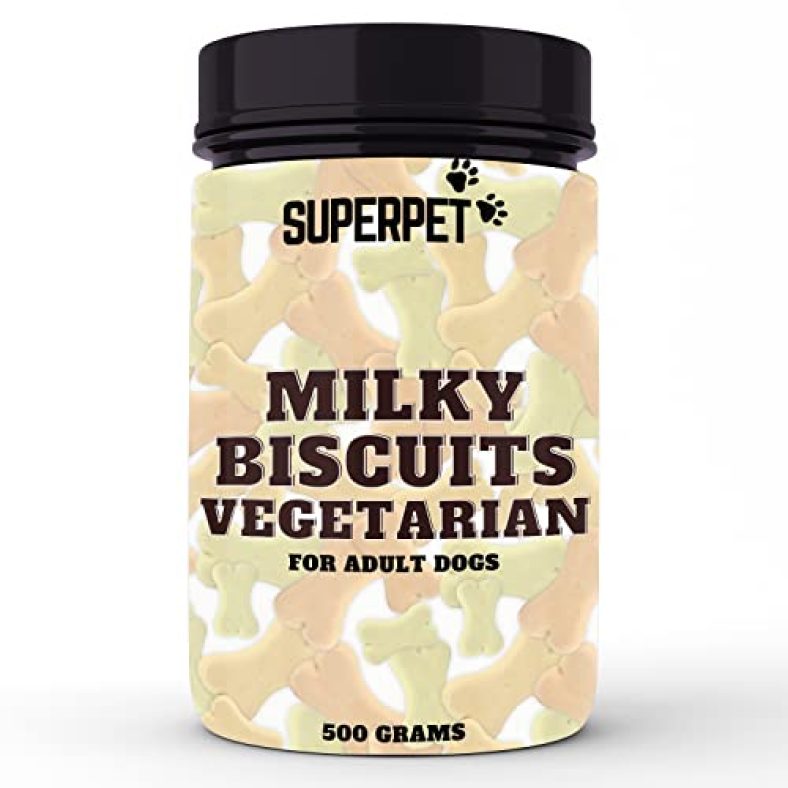 Superpet Biscuits For Adult Dog | 100% Vegetarian Milky Flavour Calcium Biscuit For Pet Dogs | 500 Gram Pack