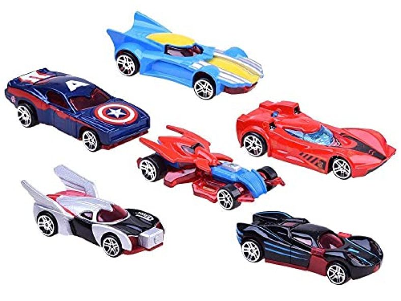 Prancing Unicorn Metal Avenger Hot Wheel Cars Collection Of Toy Vehicles Alloy Push N Go Mini Racing For Toddlers Girls Boys Kids Die-Cast Car Set (Multi Color) (Avengers Pack Of 10 Cars)
