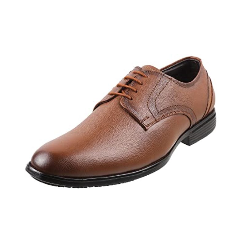 Mochi Mens Leather Tan Derby (Size (7 Uk (41 Eu))