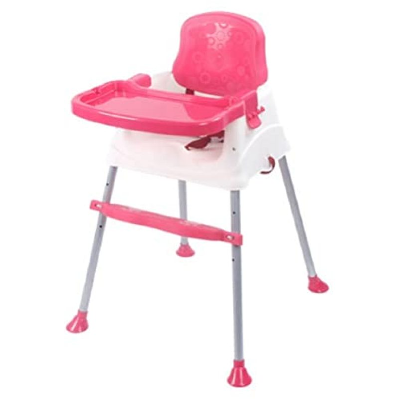 Safe-O-Kid Feeding Chair, Convertible 4 In 1 Booster Toddler High Chair/Baby Booster Seat For 6 To 36 Months Baby, Max Weight Up To 15 Kgs For Baby- Pink