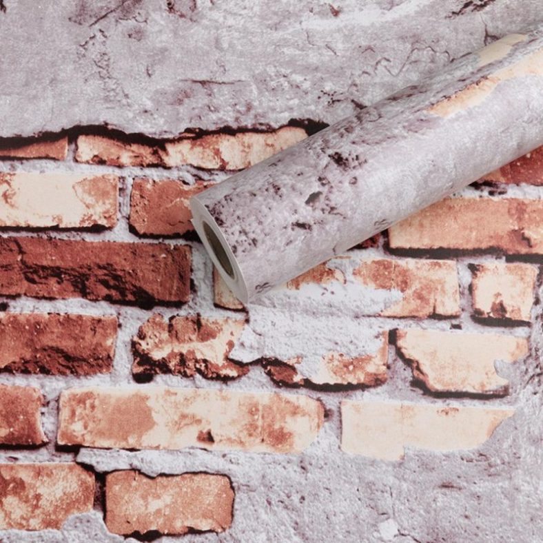 Flipkart Smartbuy 500 Cm Wall Stickers Wallpaper Home Decoration Bricks & Mortar Self Adhesive Self Adhesive Sticker(Pack Of 1)