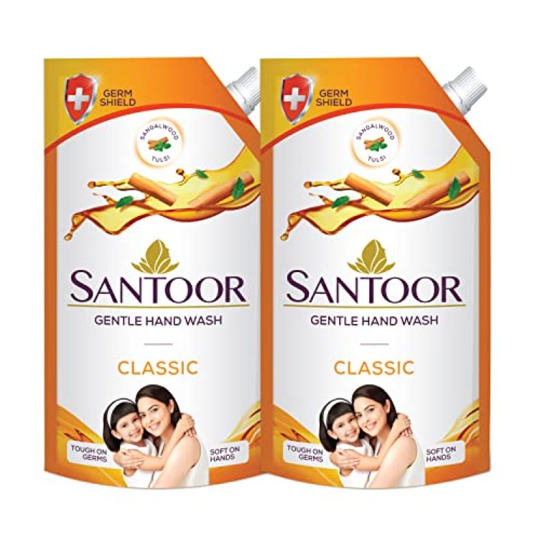 Santoor Handwash Classic 750Ml (Pack Of 2)