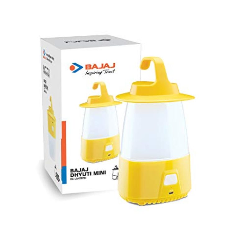 Bajaj Dhyuti Mini Rc Lantern (610054_Yellow, Pack Of 1, Abs)