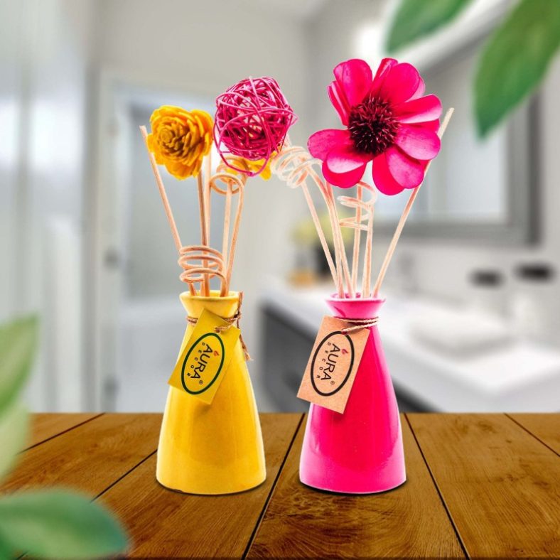 Auradecor Floral Diffuser Set(2 X 1 Units)