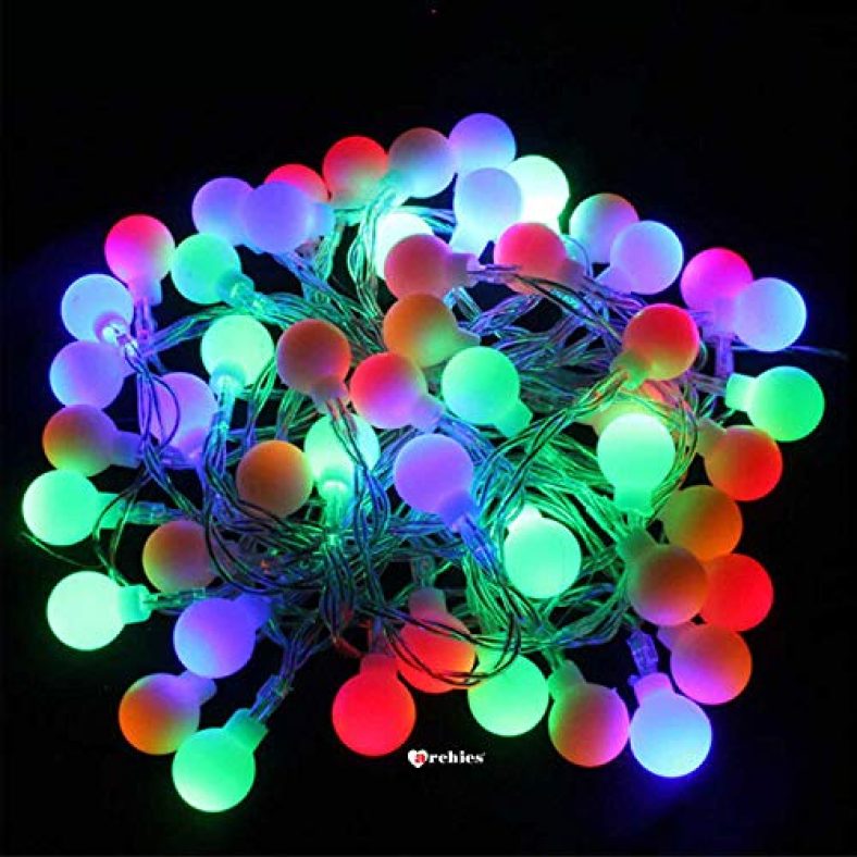 Archies Lights For Home Decoration | Christmas Lights | Led Light Fairy String Strip Lights Decoration 20 Leds 4 Meters Bubble Balls Fairy Light (Multicolor Ac Plug In Powered) _64