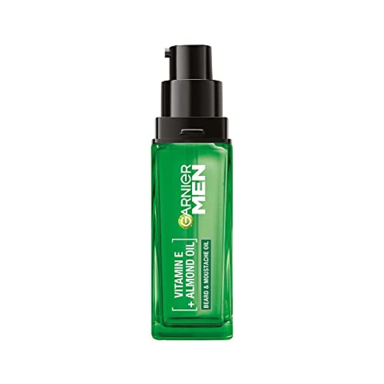 Garnier Men Strong Beard Beard & Moustache Oil – With Vitamin E And Almond Oil, 30Ml