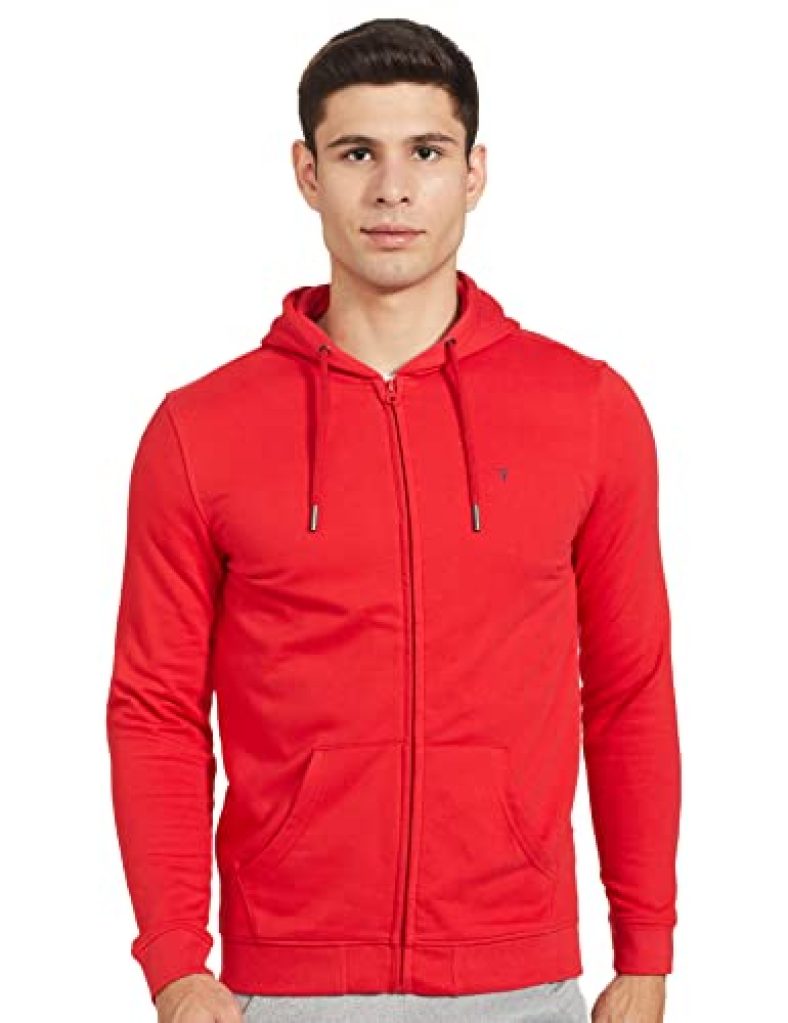 Van Heusen Sport Men’S Cotton Blend Hooded And Crew Neck Sweatshirt(Vssturgp769486-L_Red_L)