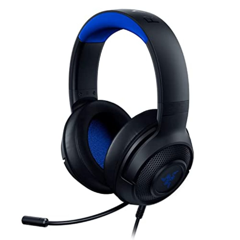 Razer Kraken X Ultralight Gaming Headset: 7.1 Surround Sound – Lightweight Aluminum Frame – Bendable Cardioid Microphone – For Pc, Ps4, Ps5, Switch, Xbox One, Xbox Series X|S, Mobile – Black/Blue