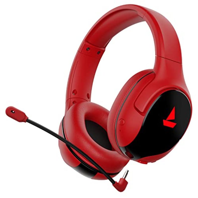 Boat 2.4Ghz Ultra Low Latency Mode Upto 35Ms, 3D Spatial Audio, Dongle Slot, Immortal Im1300 Bluetooth Wireless Over Ear Headphones With Mic (Raging Red)