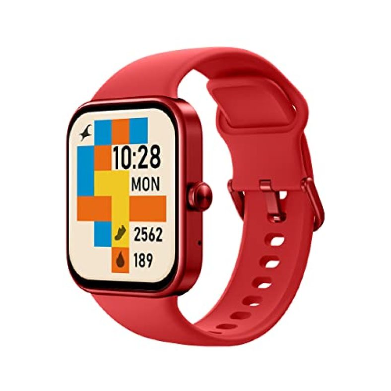 Fastrack Reflex Vox Smartwatch|Alexa Built-In|Bright Hd Display|Upto 10 Days Battery|5 Atm Water Resistance|Multiple Sports Modes|100+ Watchfaces|24X7 Hrm|Sp02|Stress Monitor|Camera & Music Control