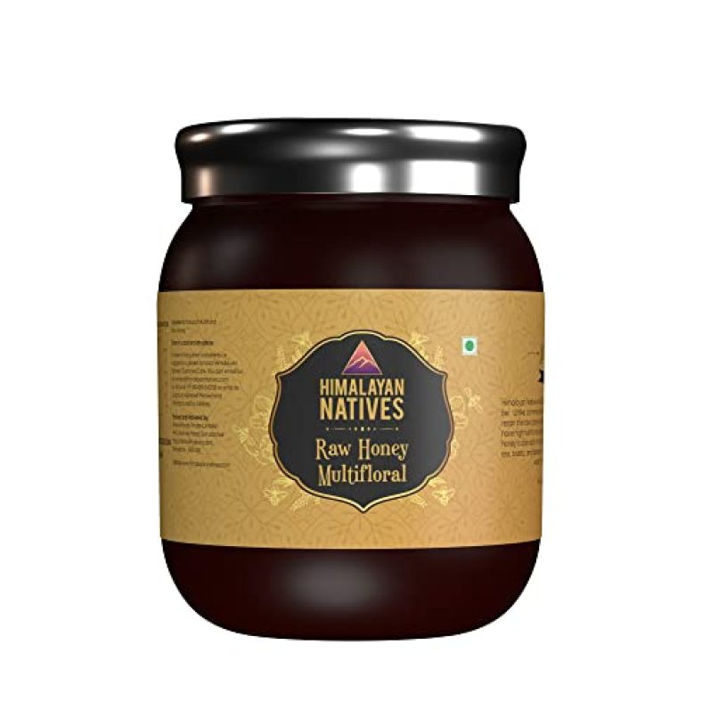 Himalayan Natives Multifloral Raw Honey | 100% Natural Honey | 100% Pure And Natural Raw Honey | Pure And Healthy Unprocessed Honey | Multifloral Natural Honey | Himalayan Natives 100% All Natural Raw Honey 350G
