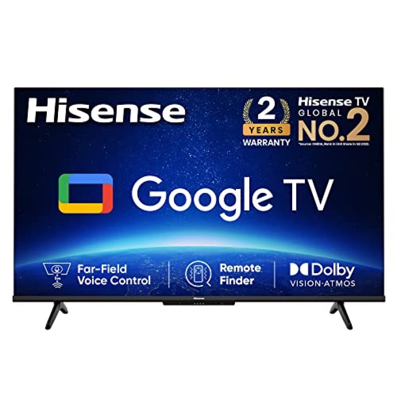 Hisense 108 Cm (43 Inches) Bezelless Series 4K Ultra Hd Smart Led Google Tv 43A6H (Black)