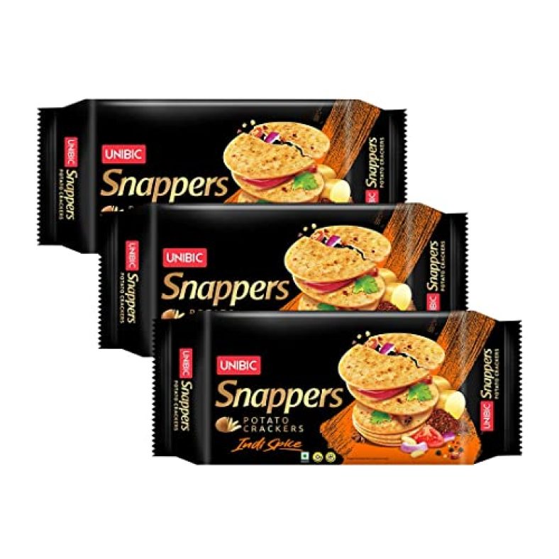 Unibic Snappers Potato Crackers – Indi Spice (Pack Of 3) – 900Gm