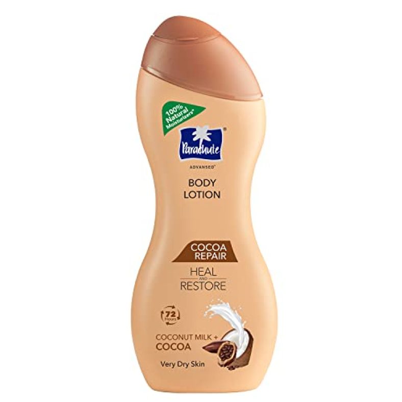 Parachute Advansed Cocoa Repair Body Lotion For Women & Men, Very Dry Skin, 250Ml | Pure Coconut Milk & Cocoa, 100% Natural, 72H Moisturisation