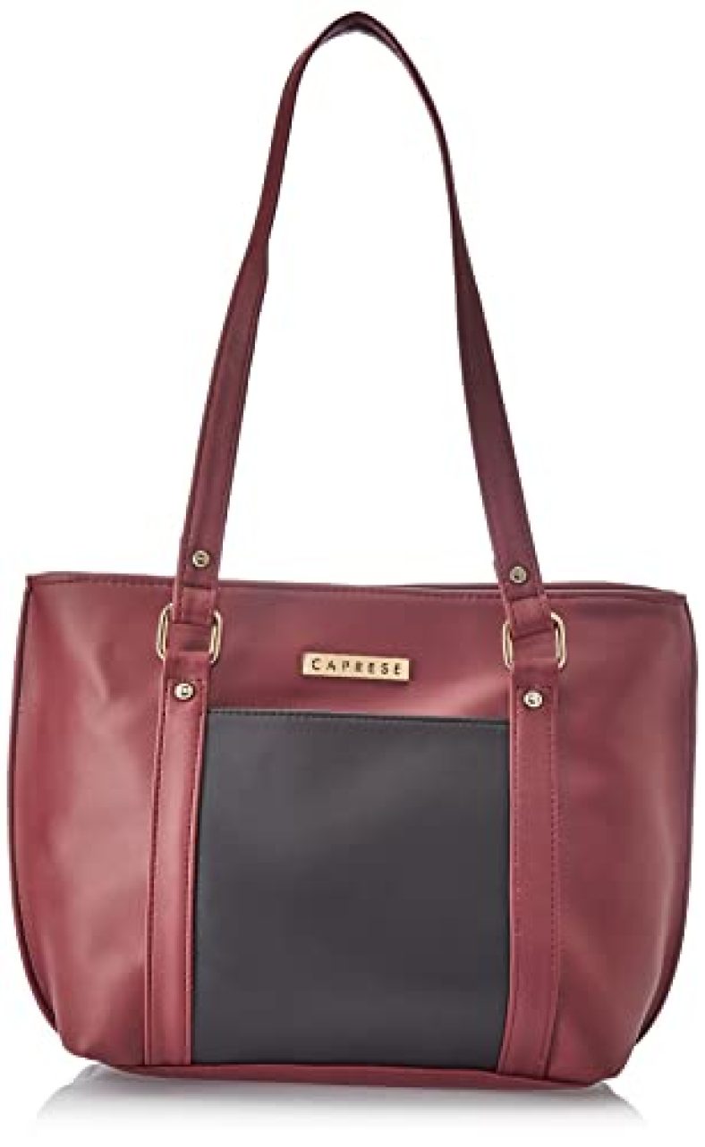Caprese Briton Women’S Tote Bag (Burgundy)